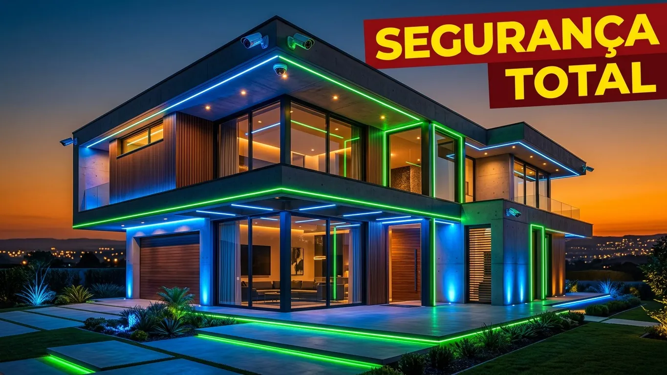 Residência com sistema integrado de segurança e monitoramento